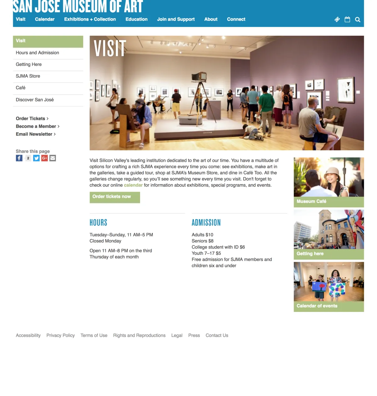 San Jose Museum of Art visit page