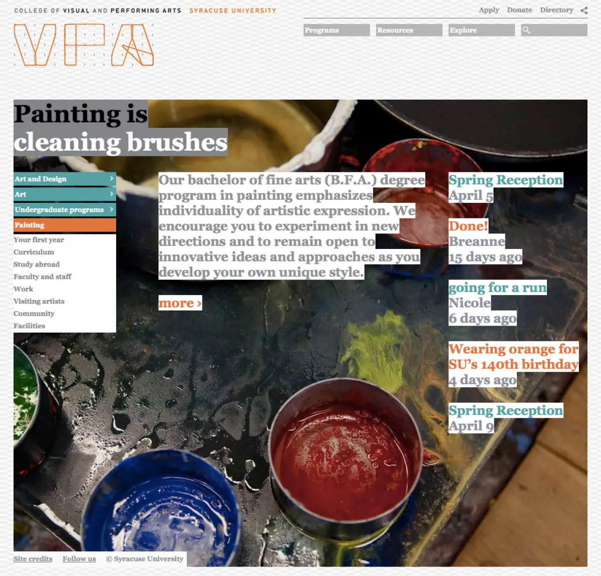 VPA landing page